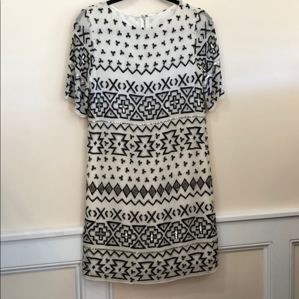 Alice + Olivia silk sequins beaded dress size xs